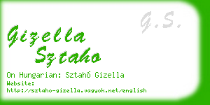 gizella sztaho business card
